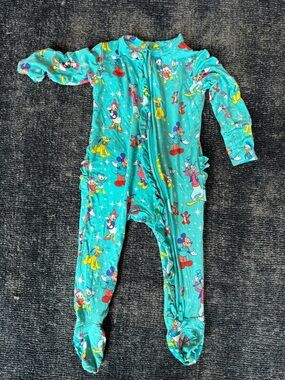 Posh Peanut Mickey and Friends footie pjs